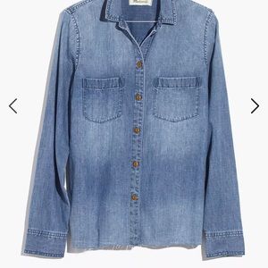 Madewell Light Blue Denim Button-Down Shirt